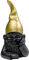 Kare Design Deko Figur Zwerg Schwarz/Gold, Deko Objekt, Dekoration für Wohnzimmer, Schlafzimmer, Büro, Regale, Gartenzwerg, Accessoire, 21x10x9cm (H/B/T)