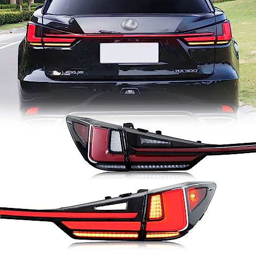 QLASIC Reflektor Rückleuchten Blinker Lampen,Stoßfänger L Für L&EX&US RX300 RX270 RX350 2016-2020 Nebelschlussbremse Blinker Kfz-Zubehör Rückleuchten LED-Rücklichtbaugruppe (Color : Transparent)