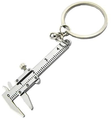 Inovey Tragbares Mini-Metall-Lineal Messschieber Lineal Schlüsselanhänger Bewegliches Messschieber Lineal Modell Schlüsselanhänger Kreatives Geschenk -A -110mm
