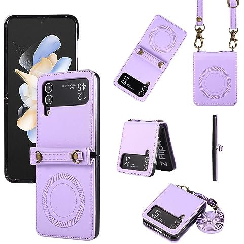 GoodcAcy Cover per Samsung Galaxy Z Flip 4 Custodia PC Rigida Ultra Sottile Antigraffio Case per Samsung Galaxy Z Flip 4 Cover, viola