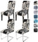Alishomtll Stretch Stuhlhussen 4er/6er Set Schwarze Stuhlbezug Schwingstuhl Elastische Hussen Abnehmbarer Waschbarer Stühle Schutz für Esszimmer Hotel Bankett Hochzeit (Königlicher Stil, 4 Stück)