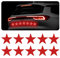JNNJ 10 Pezzi Auto Adesivi Riflettente, Adesivo Auto Stella Notte, Alta Intensità Adesivo Riflettente Di Avvertimento a Forma Di Stella per Auto, Camion, Moto, Barca, Rimorchio, Camper(Rosso)