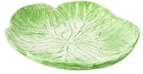 MAGICLULU 1pc Cabbage Plate Bunny Rabbit Ceramic Plate Easter Salad Bowls Jewelry Dish Serving Platter Snack Plate Ceramic Jewelry Tray Toddler Japanese and Korean Ceramics Breakfast Plate