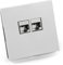 MC POWER Netzwerkdose Unterputz | Shallow | UP Datendose 2x RJ45 Buchse, CAT5 CAT5e CAT6 CAT6a Landose Netzwerksteckdose vollgeschirmt, weiß