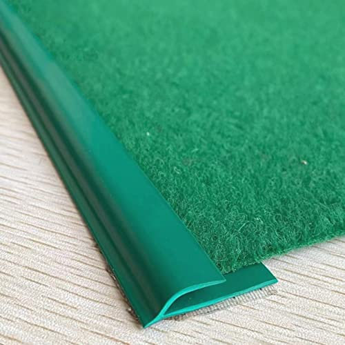 SmPinnaA Grüner Teppich-Randstreifen Für Balkon, Garten, Hinterhof, 3,5 cm Breiter PVC-Boden-Übergangsstreifen Für Kantenschutz, Selbstklebend