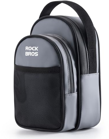 ROCKBROS Fahrradtasche Lenkertasche Vordertasche für Faltrad mit Schnalle 1,8L Schichtspeicher Fahrrad Lenkertasche
