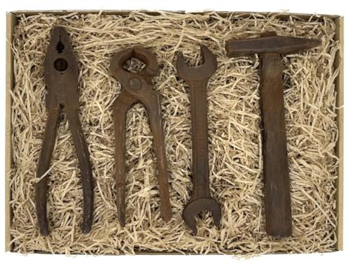 Rostige Schokoladenwerkzeuge/Geschenk aus Schokolade