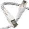 Cat 8 Câble Ethernet,1M Plate Nylon 40Gbps 2000MHz Câble Ethernet Haute Vitesse, Cordon de Brassage S/FTP Avec Connecteur Rj45 Nickelé Pour Ps5 / Ordinateur Portable/Routeur/Jeux/Modem