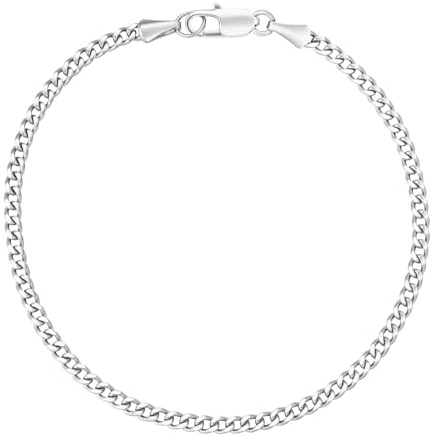 KRKC Herren Armband, 14K Gold Vergoldet/Silber Farbe 3/5/7/9mm Edelstahl | PanzerketteCuban Armband, Vatertag Geschenk Nickel-frei Rostfrei Armbänder für Männer Länge 17,8-22,9cm