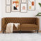 LAPOOH Chesterfield-Sofa 2-Sitzer Braun Kunstleder in Wildleder-Optik, Loungesofa, Sofas & Couches, Relaxsofa, Couch für Wohnzimmer - 372665