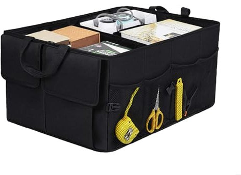 NINESPRING Auto Kofferraum Organizer,Kofferraumtasche faltbar Groß,Mehrere Fächer Auto Faltbox,Wasserdichte Praktische Kofferraumtasche,Autotasche Box für Reisen,Camping
