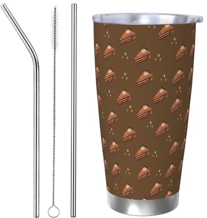 WXZYFP Tasse de voiture (bord argenté), peut utiliser une paille ou boire directement, facile à utiliser. Carrés au chocolat pour gâteau