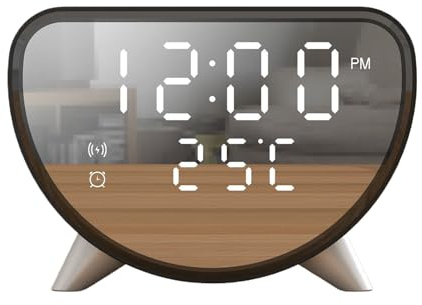 Weqizuerqi Uhr Mit Kabellosem Laden,Wecker 15W Kabellose Schnellladestation | Multifunktions-Digitaluhr Als Smartphone-Ladegerät Für Freunde, Partner Und Kollegen