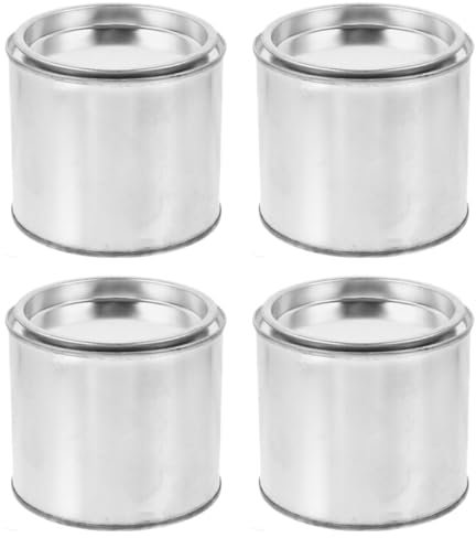 Angoily Lot De 4 Pots De Peinture Vides avec Couvercles 05 L en Multifonctions pour Conserver Les Restes De Peinture Petits Seaux pour Projets De Bricolage
