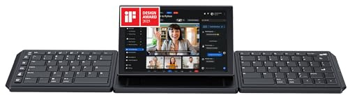 MP Mobile Pixels Tetra Tastiera con touchscreen da 8 pollici, Tasti di scelta rapida personalizzabili Tastiere ergonomiche wireless, 3 layout modulari, connettività Bluetooth, ricarica USB-C, tastiera