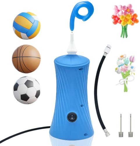 YEPVIE Electric Balloon Pump UK, Portable 2 Modes Balloon Inflator with 6 Balloon Arch Kits, Electric Air Pump for Balloons, Professional Electric Balloon Blower Machine for Birthday Party Decoration