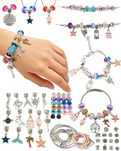 Adventskalender Kinder Perlen für Armbänder, Adventskalender Mädchen & Teenager Mädchen, Schmuck Selber Machen Set, Armbänder Selber Machen Kinder Bastelset ab 5 6 7 8 9 10 11 12 13 Jahre Geschenk