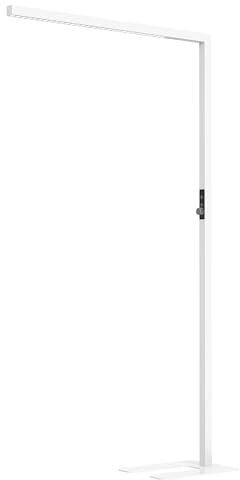 SOLLA LED Augenpflege Einstellbarer Kopf Stehlampe Büro Tageslicht, Bürolampe Stehlampe Uplight und Downlight,dimmbar, 4000K,15W+30W UGR≤16, Geeignet für Büros, Leselampe, Kinderzimmer, Konferenzräume