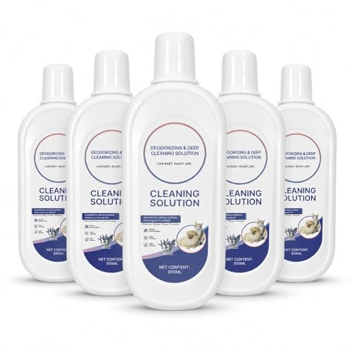 Hard Floor Cleaner Solution, 500ML X 5, Lavender Scent, Deep Odor Eliminator, Low Foam Formula, Compatible with Tineco Robotic Mop/Wet Dry Vacuum