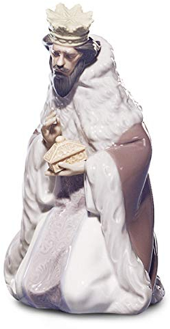 LLADRÓ Krippenfigur Kaspar. Ii. Heilige DREI Könige. Porzellan.