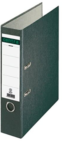 Centra 220105 Standard-Ordner (grauappe RC, mit Wolkenmarmor-Papier-Kaschierung, A4, 8 cm Rückenbreite) schwarz