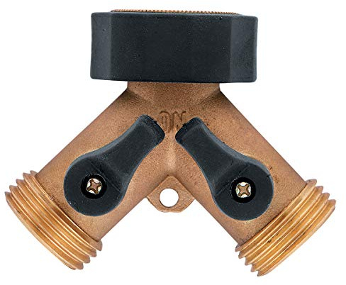 Orbit Brass Dual-Outlet Faucet Adapter, Brown