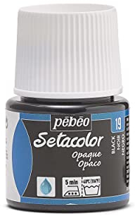 PEBEO 295-019 Setacolor Opaque Fabric Paint Bottle, Black Lake, 45-Milliliter