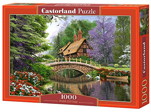 Castorland CSC102365 Hobby Panoramic River Cottage Jigsaw Puzzle, 1000 Pieces Set, Multicolour