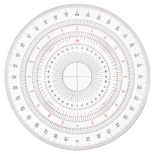 Dorapasu Vollkreis-Winkelmesser 12cm Acryl 16511 (Japan Import / Das Paket und das Handbuch werden in Japanisch)