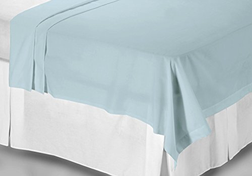 Belledorm 400 Thread Count 100% Egyptian Cotton Flat Sheet, Duck Egg, King