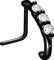 PIERCINGLINE Nasenpiercing Chirurgenstahl 3 große Kristalle Nasenstecker Schwarz