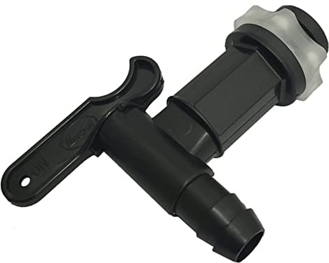Merriway BH05557 Water Butt Rain Water Collection Barrel Tap with Nut, Black Plastic Push-Fit , White