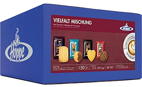 Hoppe Vielfalt Mischung, Kekse, Plätzchen, 4 Sorten, einzeln verpackt, 150 Stück, 1090g