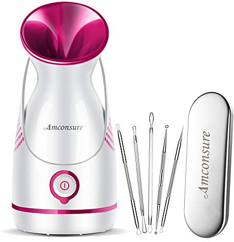 24k Gold Face Mask, Facial Steamer, Nano Ionic Facial Steamer for Home Portable Facial Humidifier