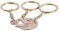 VOSAREA 3 stücke Geschenk für Schwester Keychain Große Mittlere Kleine Sis Liebe Herz Charme Anhänger Halskette Familie Schmuck Geschenk für Schwester (Gold)