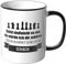 JUNIWORDS Tasse - Ich denke an Schach - Wähle Motiv & Farbe - Schwarz