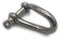 Edelstahl Schäkel gedrehte Form ø 4 mm, V4A A4 AISI 316 Niro Rostfrei Rundschäkel Drehschäkel D-Schäkel Drahtseil Verbinder mit Augenbolzen INOX Stainless Steel [Größe Wählbar](Ø4)