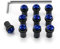 10 St. Alu Windschild Schrauben M4 mit Gummi blau