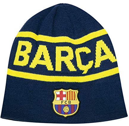 Icon Sports Herren Wendbare Team Offiziell lizenzierte FC Barcelona Mütze, Marineblau, Einheitsgröße