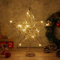 Tomaibaby Christmas Star Tree Topper with LED Lights - Glitter Gold Lighted Treetop Xmas Decoration - Star Light up Topper with Led Warm Yellow Lights Christmas Ornaments