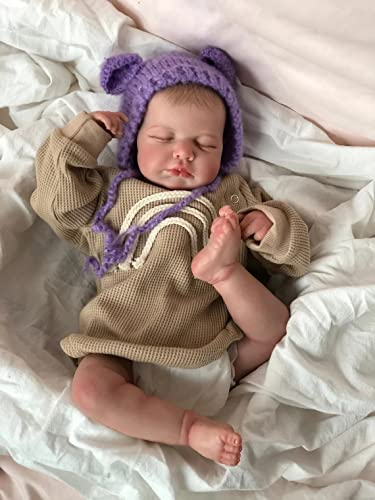 Scnbom 20zoll 50cm Reborn Puppen mädchen silikon wie echte Babys schlafen lebensechte babypuppe Dolls Toddler Junge