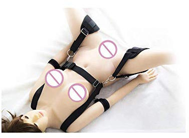 Bnmgh Multifunktionales verstellbares Paarspielzeug aus Leder im Schlafzimmerbett