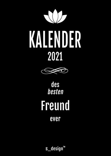 Kalender 2021 für Freunde / Freund / Bester Freund / Beste Freunde: DIN A4 Tagesplaner / Wochenplaner / Terminkalender für das ganze Jahr: ... von 7 bis 21 Uhr (4 Termine pro Stunde)