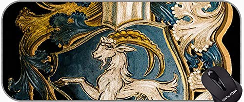 YENDOSTEEN XXL Pad Mouse da gioco esteso, Segno zodiacale Capricorno Simbolo Temi del computer portatile antiscivolo Tastiera per computer portatile Mousepad