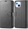 TUCCH Hülle für iPhone 13, Handyhülle iPhone 13 Klapphülle [TPU] [Kartenfächer] [Ständer] [Magnet] RFID-Sperrung, Stoßfeste Case, Cover kompatibel mit iPhone 13 (6,1 Zoll) Schwarz
