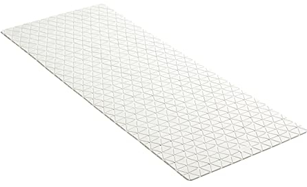 TATAY Tapis de Douche Antidérapant, Caoutchouc SBS - TP avec 126 ventouses, Rectangulaire, Design Diamant, Blanc. Mesure 97 x 36 cm