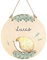 Manufaktur Liebevoll Türschild Kinderzimmer Namensschild Kinderzimmerdeko Babygeschenk Geburt Mädchen Junge Igel Tiere Geburtstagsgeschenk Kinder