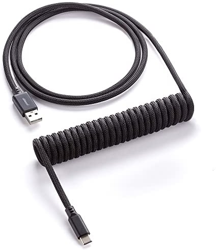 CableMod Classic Coiled Keyboard Cable USB-C zu USB Typ A, Midnight Black - 150cm