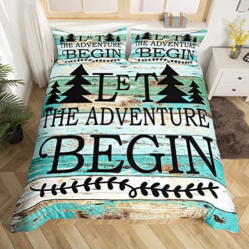 Loussiesd Camper Bedding Set Great Camping Duvet Cover for Kids Adults 1 Duvet Covers (No Comforter) Double Size
