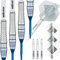 Unicorn Steel Tip Darts Set | Swytch | 80% Natural Tungsten Barrels with Blue Accents & Blue Volute Converta Points | 22 g